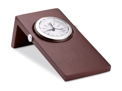 Reloj Analógico de Metal y Madera para Escritorio