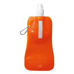 Botella Plegable de PET con Mosquetón de Aluminio 480 ml