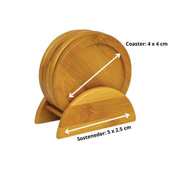 Portavasos Set Coasters Bamboo