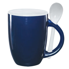 Taza con Cuchara de Cerámica 12 Oz.