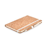 Libreta A5 con Cubierta de Corcho, Bolígrafo de Corcho, Trigo y PP 2 en 1
