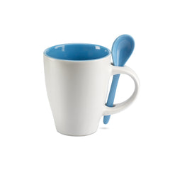 Taza con Cuchara de Cerámica 250 ml