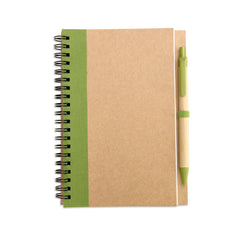 Libreta Biodegradable con Bolígrafo de Cartón Reciclado 2 en 1