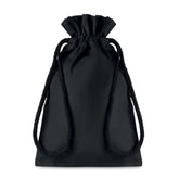 Bolsa Pequeña Negra de Regalo Tipo Morral de Algodón
