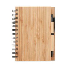 Libreta con Bolígrafo de Bambú 2 en 1