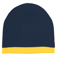 Gorro Tejido con Raya de Acrílico