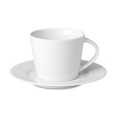 Set de Taza Capuchino y Plato de Porcelana 180 ml