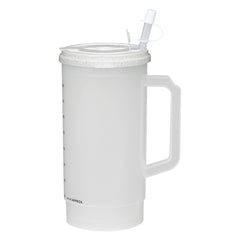 Taza Térmica de PP con Medidas, Tapa y Popote 32 Oz.