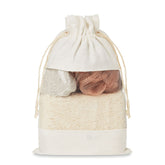 Set de Baño en Bolsa Tipo Morral de Yute