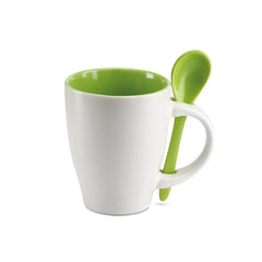 Taza con Cuchara de Cerámica 250 ml