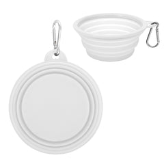 Plato Plegable para Mascotas de Silicona con Mosquetón 2 en 1