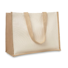 Bolsa de Mano de Yute y Algodón
