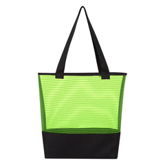 Bolsa de Mano de PLPES y Malla Transparente con Rayas