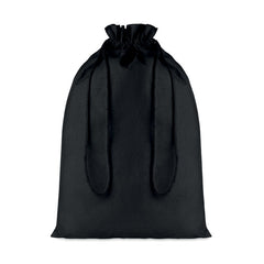 Bolsa Grande Negra de Regalo Tipo Morral de Algodón