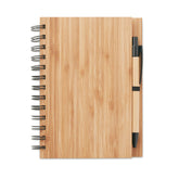 Libreta con Bolígrafo de Bambú 2 en 1