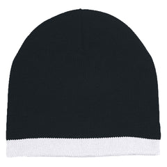 Gorro Tejido con Raya de Acrílico