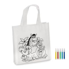 Mini Bolsa para Colorear Non-Woven con 5 Plumones