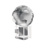 Pisapapeles en Forma de Globo Terráqueo de Cristal en Soporte