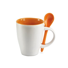 Taza con Cuchara de Cerámica 250 ml