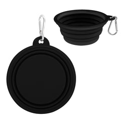 Plato Plegable para Mascotas de Silicona con Mosquetón 2 en 1