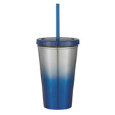Vaso Térmico Chroma de Acero Inoxidable con Popote 16 Oz.