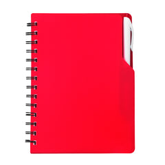 Libreta de Espiral con Bolígrafo y Cubierta de PP