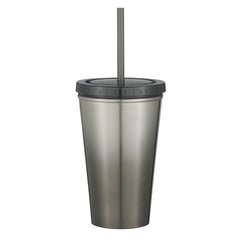 Vaso Térmico Chroma de Acero Inoxidable con Popote 16 Oz.