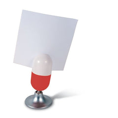 Portanotas de Plástico en Forma de Cápsula con Base Metálica