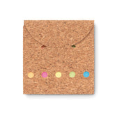 Libreta de Cubierta de Corcho con Notas y Banderas Adhesivas 3 en 1