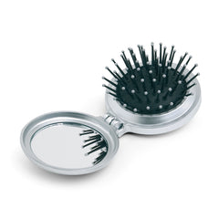Cepillo de Cabello Plegable con Espejo de Plástico 2 en 1