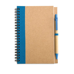 Libreta Biodegradable con Bolígrafo de Cartón Reciclado 2 en 1