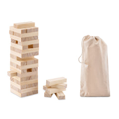 Juego de Mesa de Torre de Madera en Estuche de Algodón