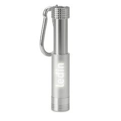 Mini Linterna LED de Aluminio y ABS con Llavero