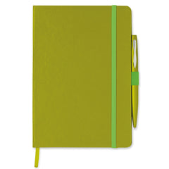 Libreta A5 con Tapa de Cartón y Bolígrafo de Metal 2 en 1