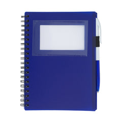 Libreta de Espiral con Ventana para Identificación, Bolígrafo y Cubierta de PP
