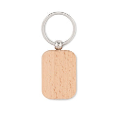 Llavero Rectangular de Madera