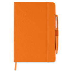 Libreta A5 con Tapa de Cartón y Bolígrafo de Metal 2 en 1