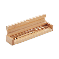 Set de Bolígrafo y Estuche de Bambú