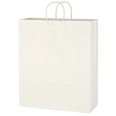 Bolsa de Papel Kraft Color Blanco para Compras 16 x 19