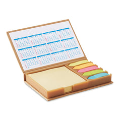Set de Escritorio con Calendario, Notas y Banderas Adhesivas 3 en 1